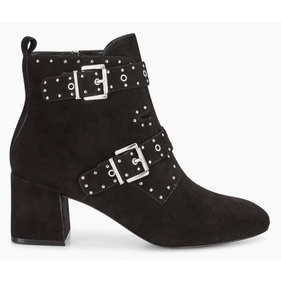 New Rebecca Minkoff Logan Booties Black Suede - Picture 2 of 8